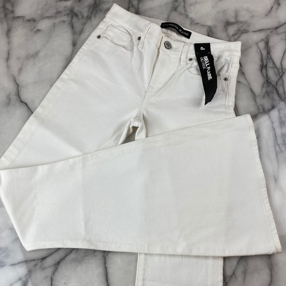 NWT EXPRESS MID RISE BELL FLARE JEANS; 0R - Picture 9 of 12